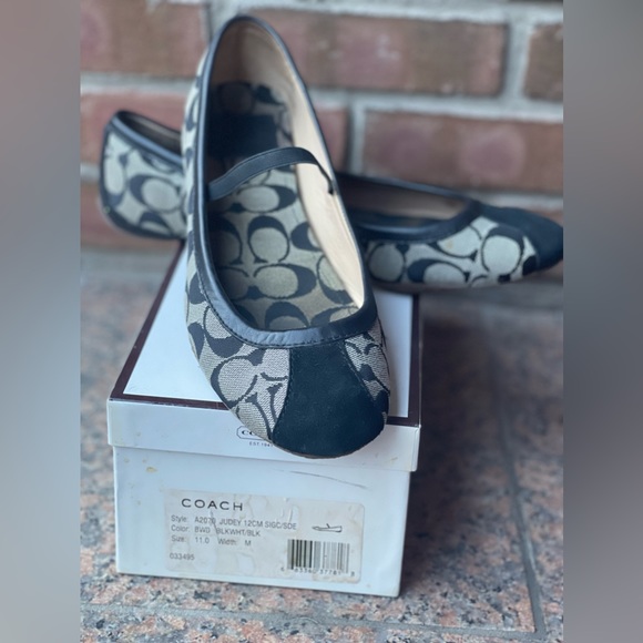 Coach Vintage Signature Judey Mary Jane Ballet Flat Black - Picture 7 of 13